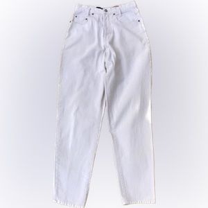 New York Line 80's Vintage 100% Cotton button-fly high-rise tapered legs sz6